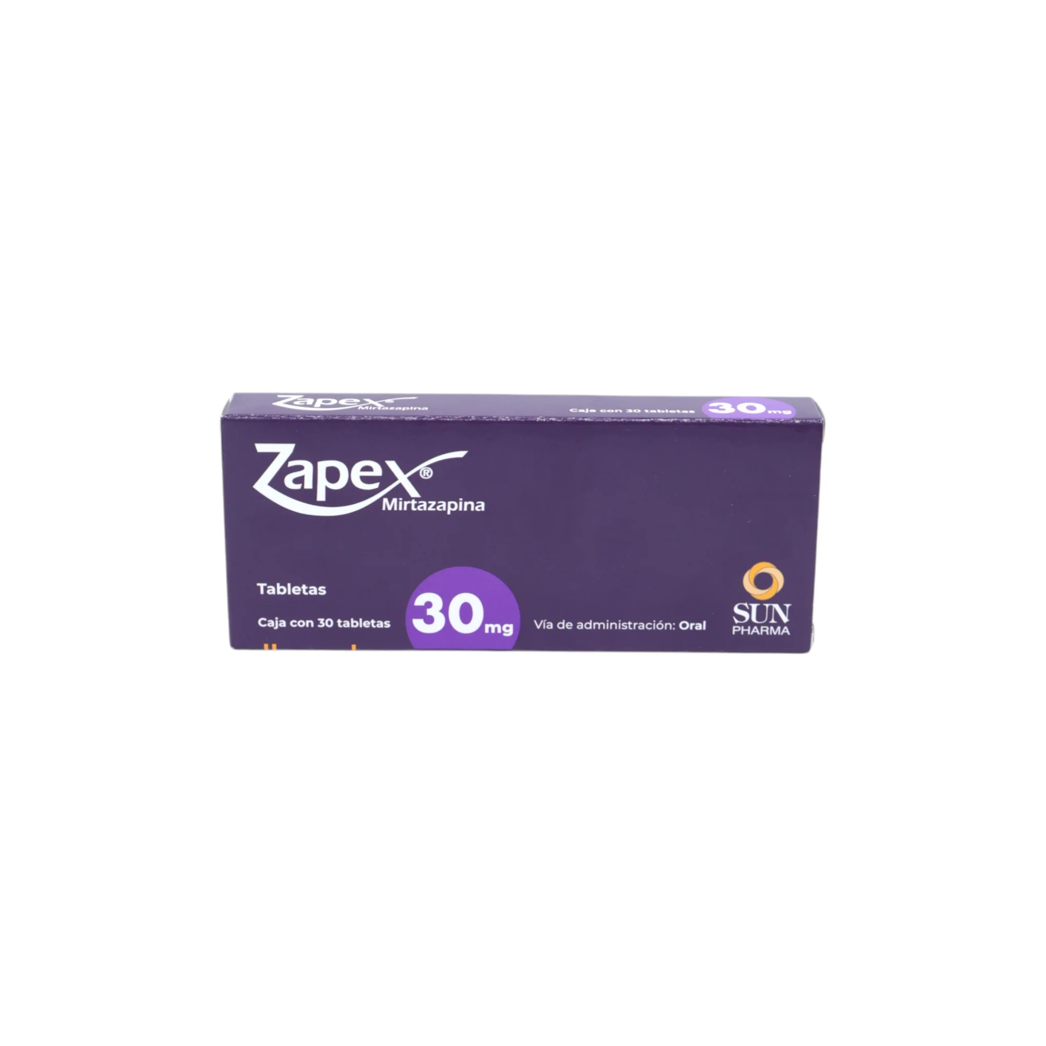 Zapex Mirtazapina 30 mg, 30 tabletas
